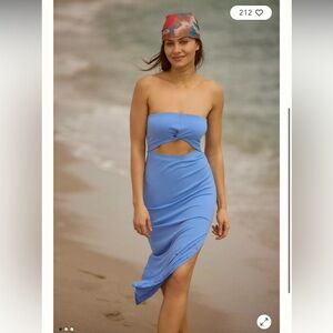 L*Space Strapless Blue Dress